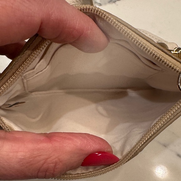 Coach Tan and Cream Signature Wristlet - Picture 7 of 16